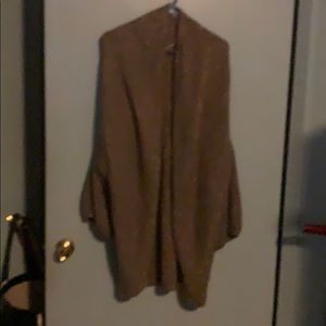 Brown cover up with gold threads shot thru it